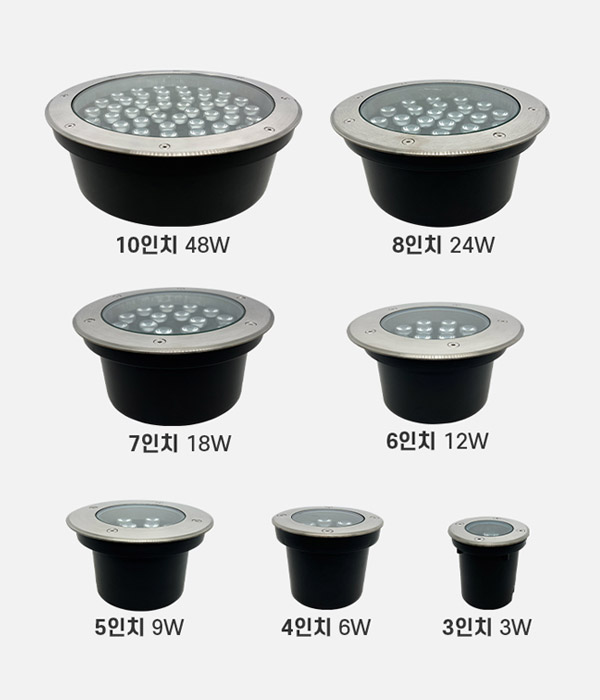 페쉬 LED원형 지중등 야외조명
